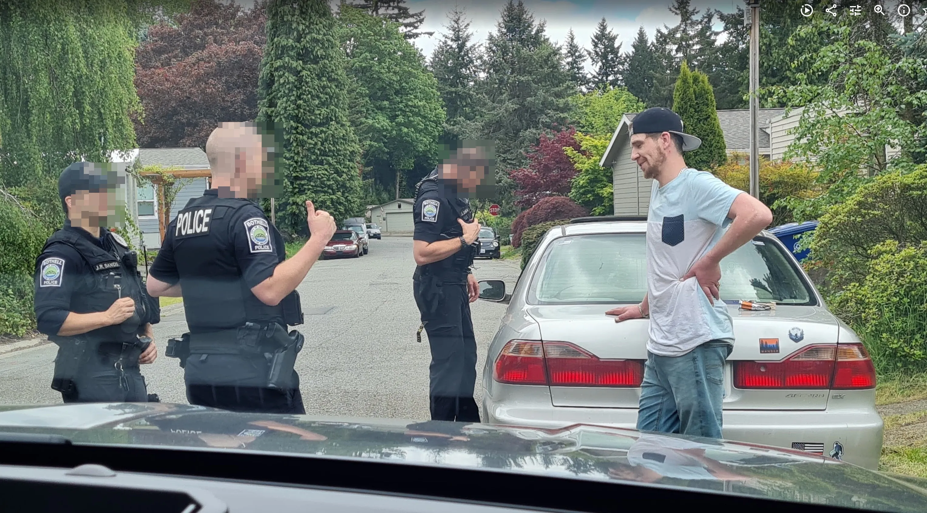 POV from a police cruiser in my very first ride-along with an agency north of Seattle - this suspect was a drug abuser and repeated offender