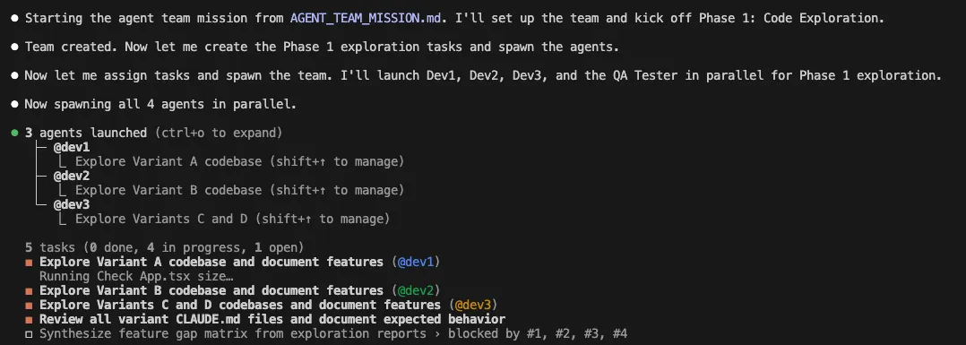 Orchestrate 5 AI agents